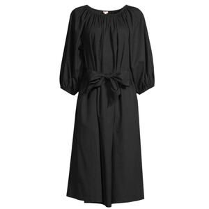 Frances Valentine Bliss Midi Dress Black Balloon Sleeve On Off Shoulder NWT 2x